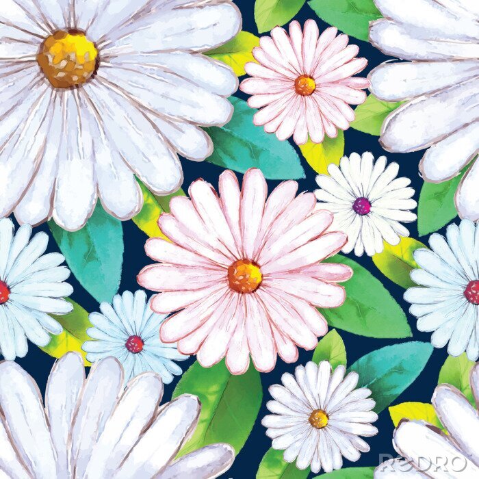 Bild Farbenfrohe Grafiken mit Blumen