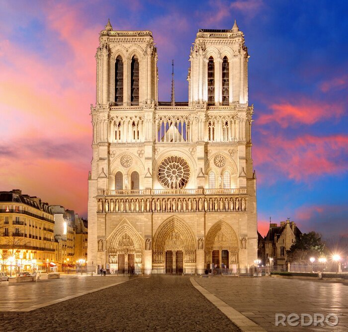 Bild Farbenfroher Himmel über Kathedrale Notre-Dame