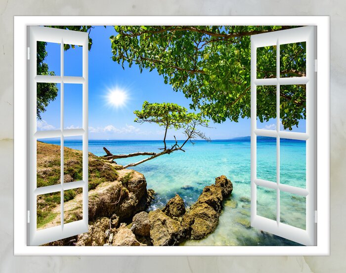 Bild Fenster aussicht strand