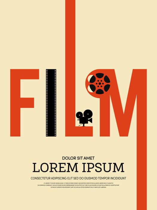 Bild Film und Film modernen Retro Vintage Poster Hintergrund