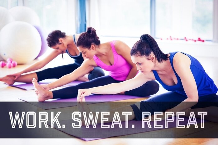 Bild Fitness Joga trainierende Frauen