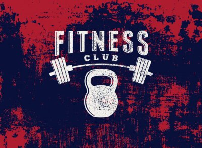 Fitnessclub-Typografie auf Textur