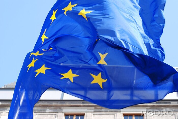 Bild Flagge der Europäischen Union im Wind