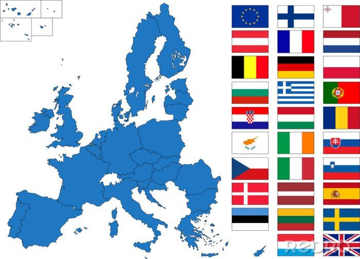 Bild Flaggen der Europäischen Union