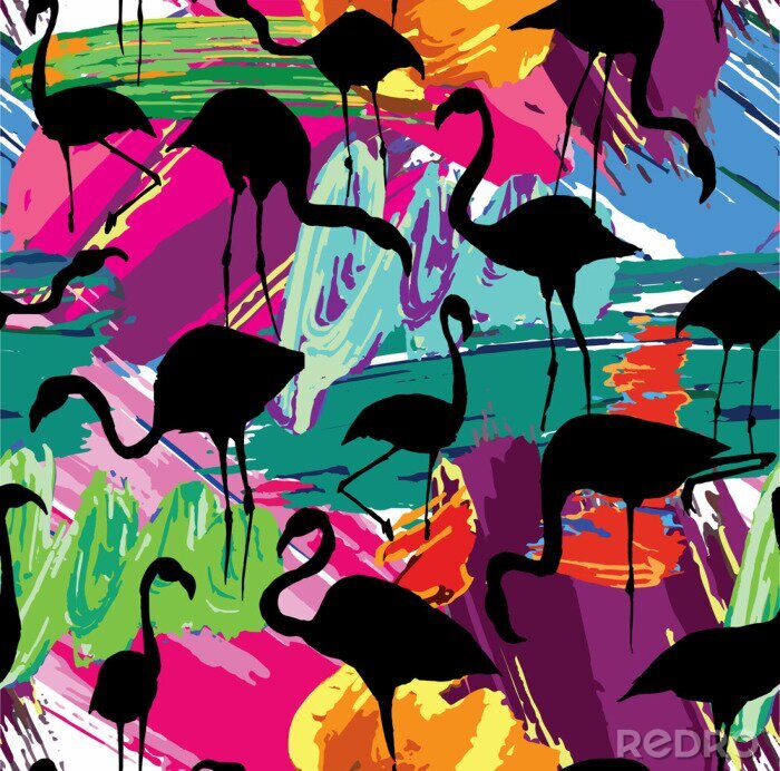 Bild Flamingomuster