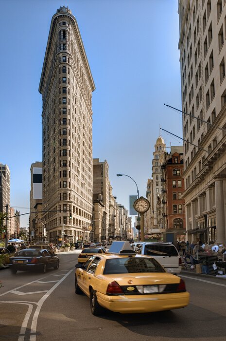 Bild Flatiron District und Taxi