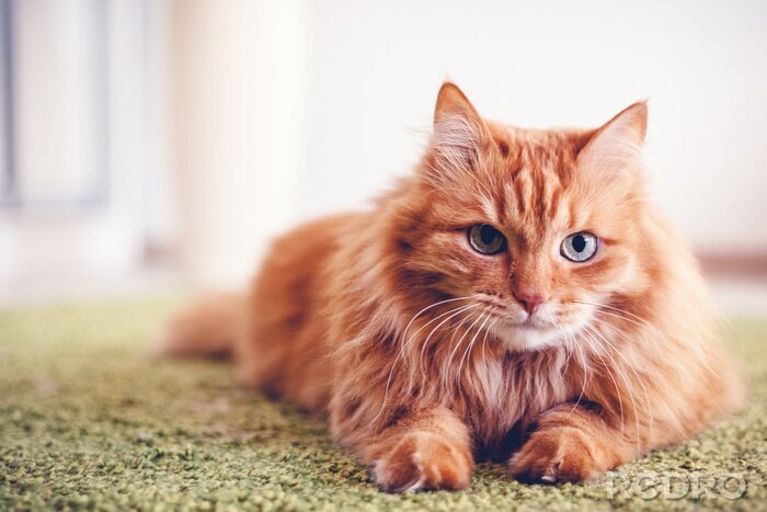 Bild Flauschige rote Katze
