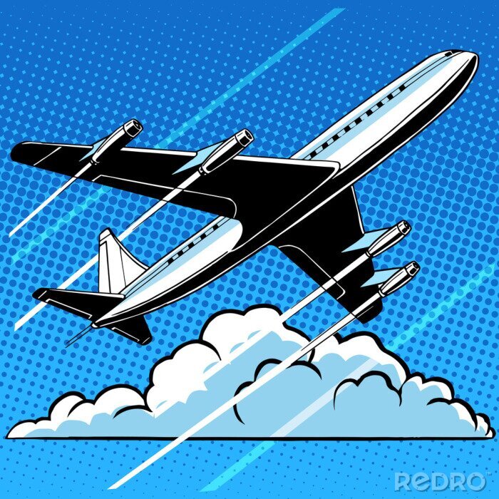 Bild Flugzeug im Pop-Art-Stil