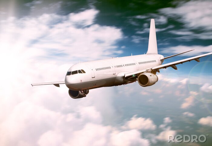 Bild Flugzeug über den Wolken