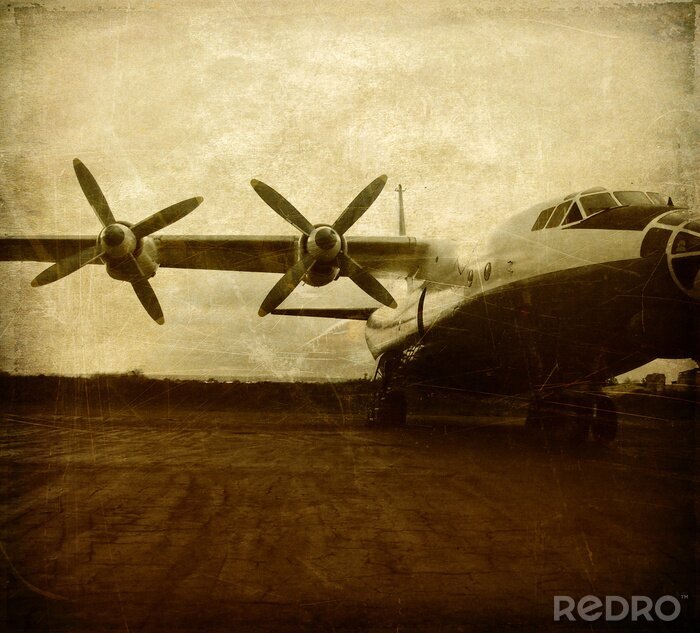 Bild Flugzeug und zwei Propeller