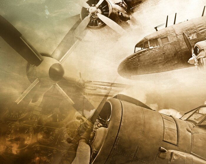 Bild Flugzeuge im Retro-Stil
