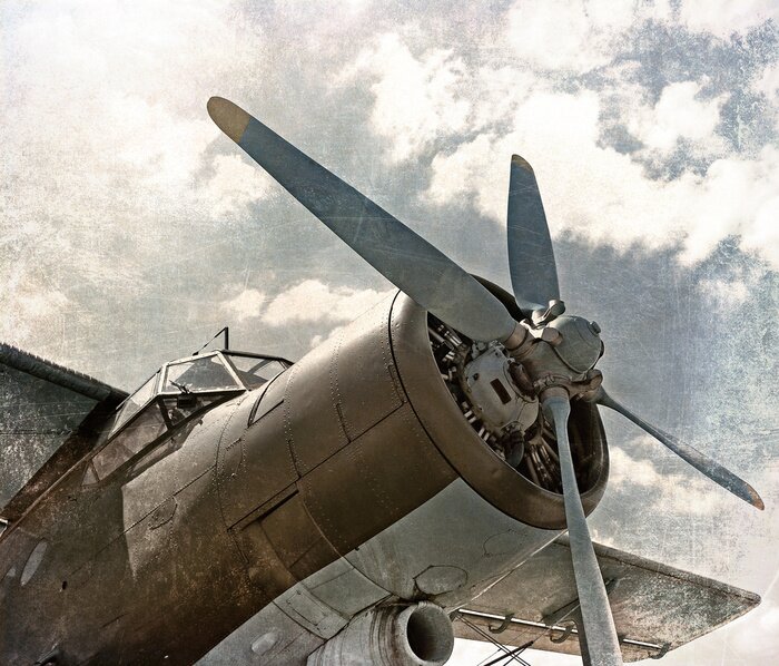 Bild Flugzeugpropeller von unten