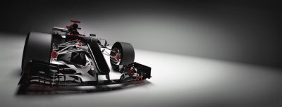 Formel 1 Auto auf dunklem Hintergrund