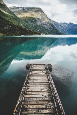 Foto eines Steges in Norwegen