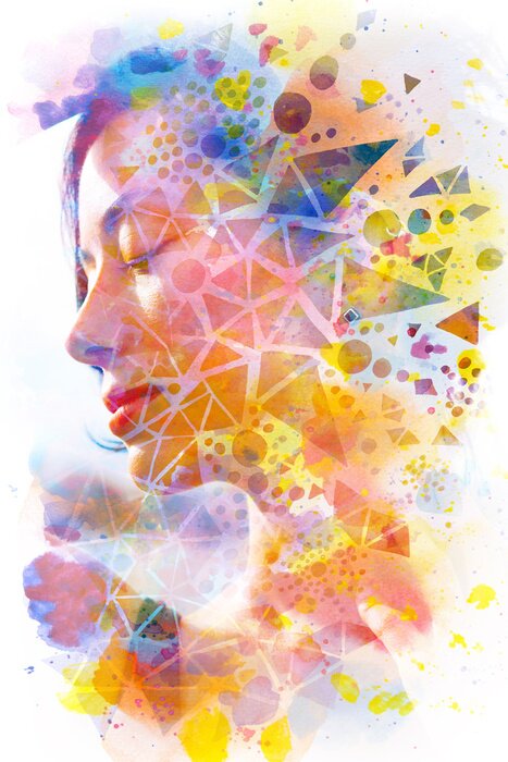 Bild Frau in der Collage