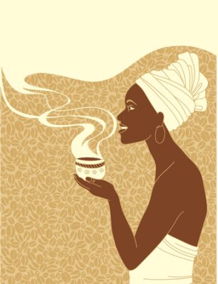 Bild Frau mit einer Tasse Kaffee