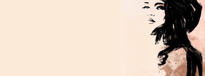 Bild Frau mit Hut auf hellem Hintergrund