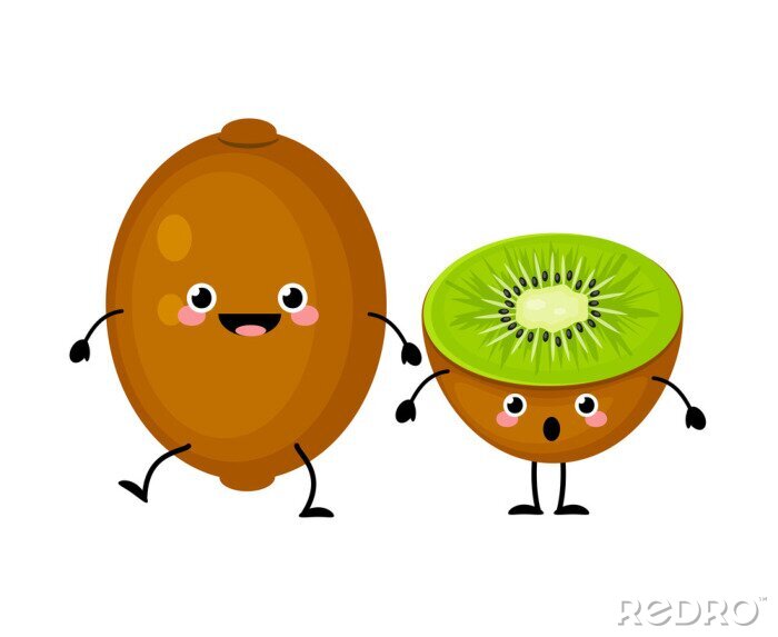 Bild Freundliche Kiwi Cartoon-Figuren