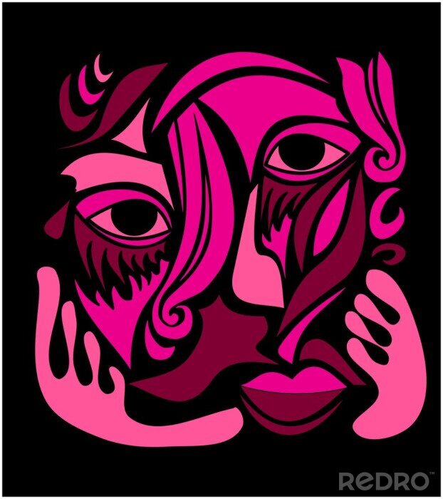 Bild Funky Abstrakte Kunst Gesicht