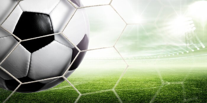 Bild Fußball auf grünem Hintergrund