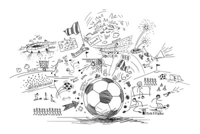 Fußball-Doodle