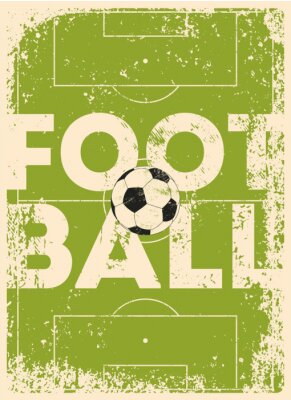 Fußballplatz und Schriftzug