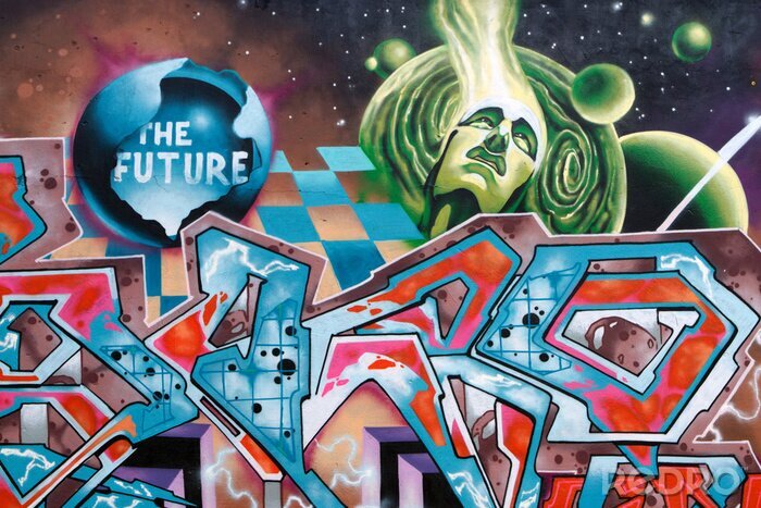 Bild Futuristisches Graffiti