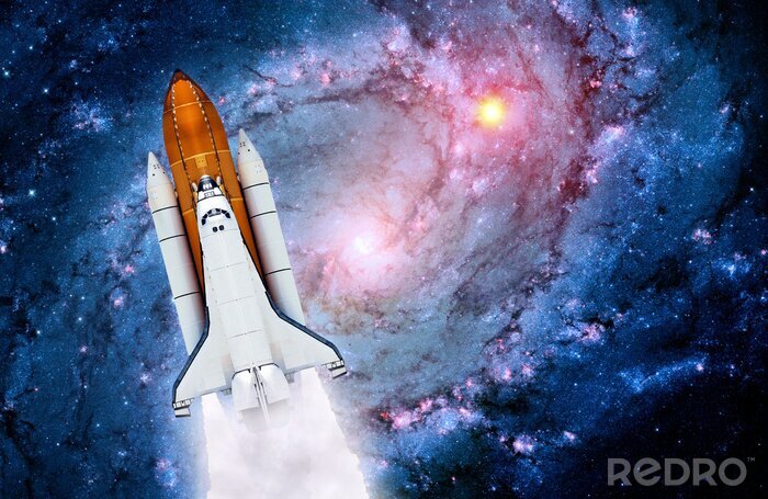 Bild Galaxie mit Rakete