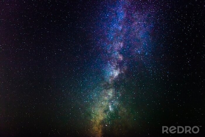 Bild Galaxie Sternenhimmel in Violett