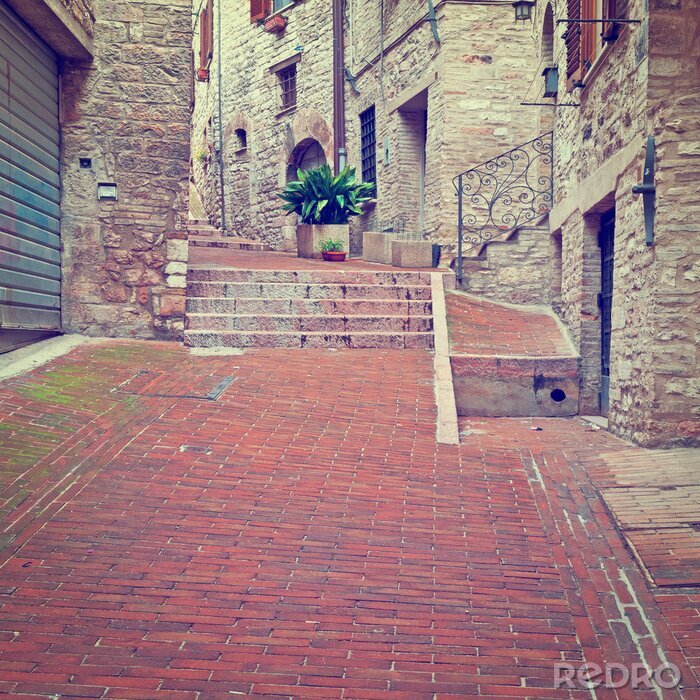 Bild Gasse aus roten Ziegeln