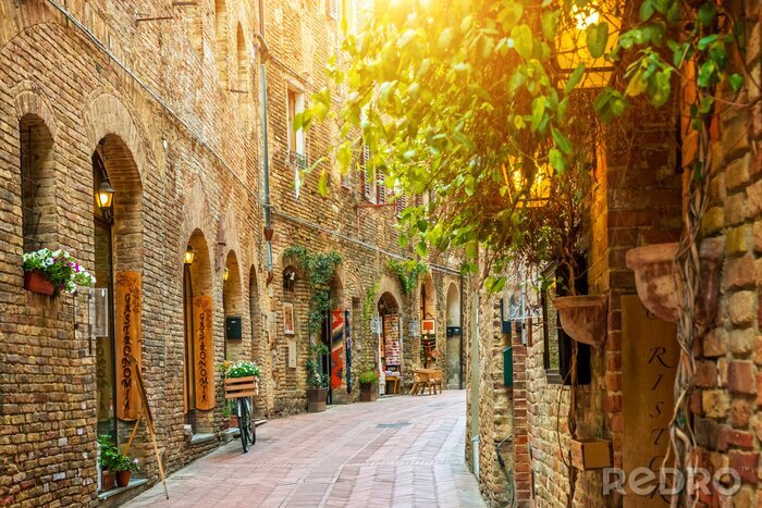 Bild Gasse in der alten Stadt, San Gimignano, Toskana, Italien