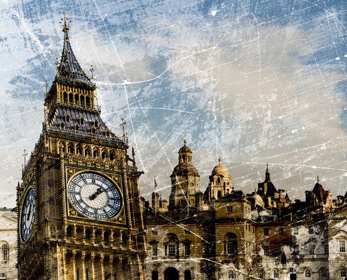 Bild Gealterte Illustration von London