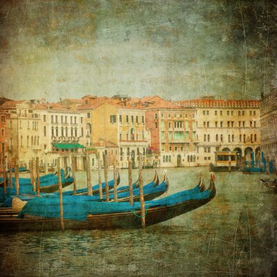Bild gealtertes Foto von Venedig