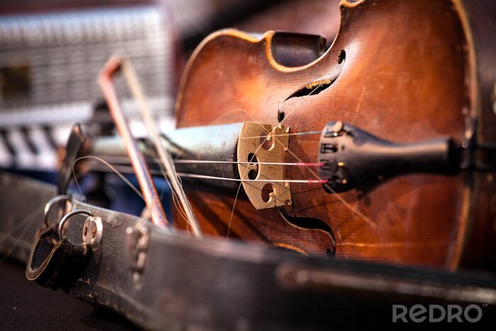 Bild Geige Etui altes Instrument