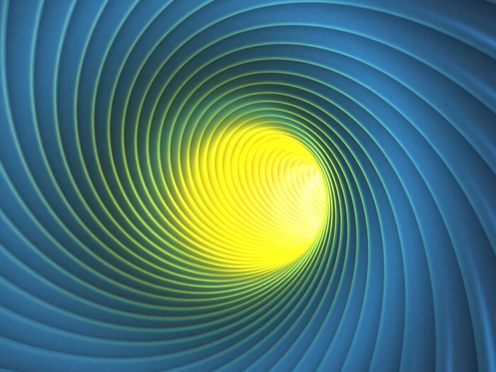 Bild Gelb-blauer Tunnel