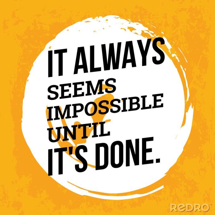 Bild Gelb-weiße Grafik mit einem Spruch