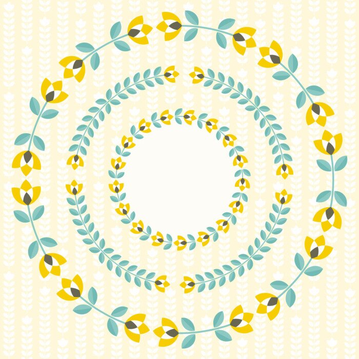 Bild Gelbe Blumen im skandinavischen Stil