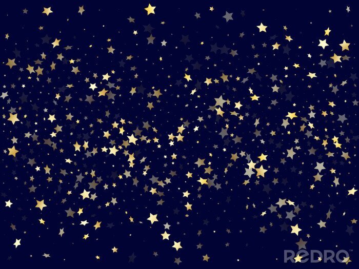 Bild Gelbe Sterne am dunkelblauen Himmel