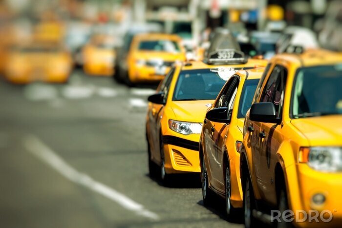 Bild Gelbe Taxis im Straßenverkehr