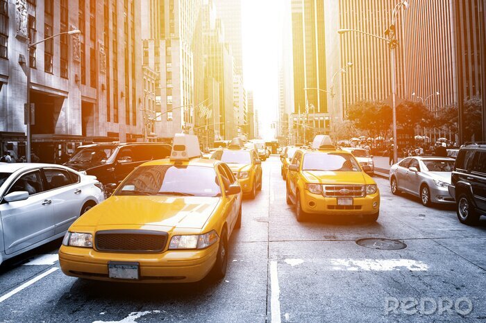 Bild Gelbe Taxis in der Sonne