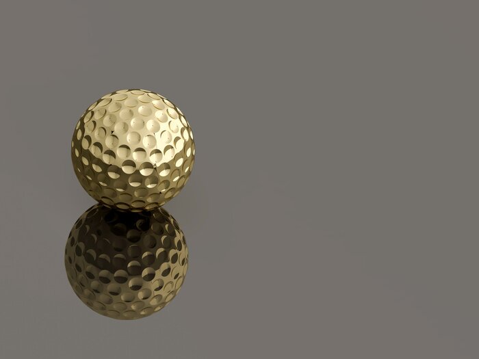 Bild Gelber glitzernder Golfball