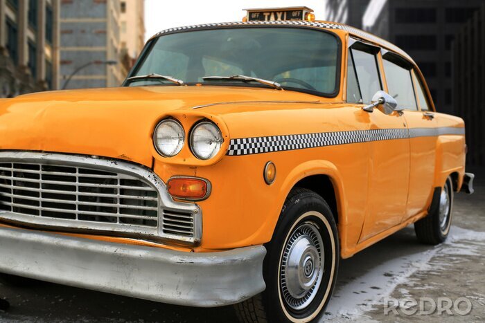Bild Gelbes Retro-Taxi