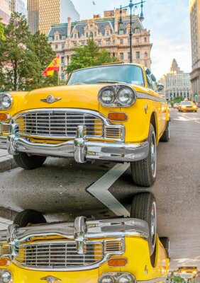 Gelbes Taxi auf den Straßen von New York