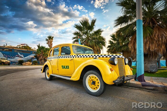 Bild Gelbes Taxi Retro