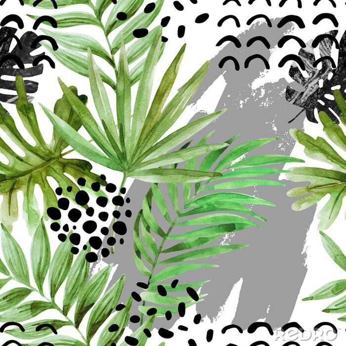 Bild Gelegte Blätter auf abstraktem Hintergrund