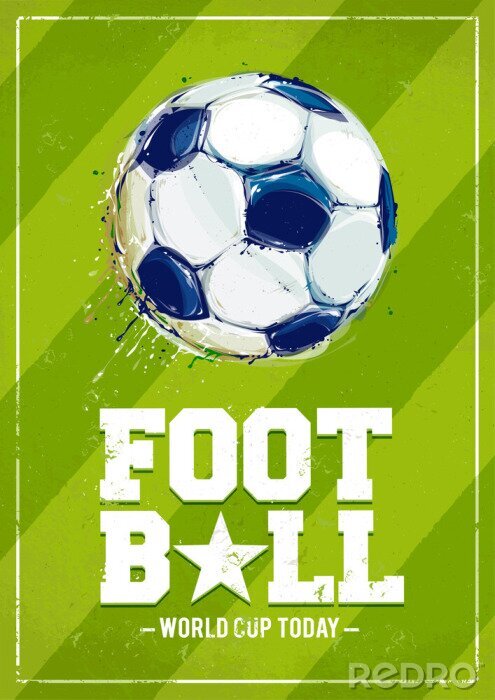 Bild Gemalter Fußball auf Poster