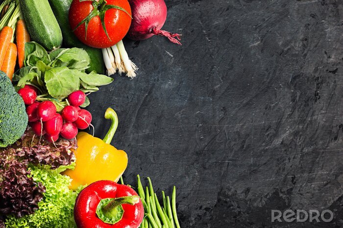 Bild Gemüse am Beton-Hintergrund