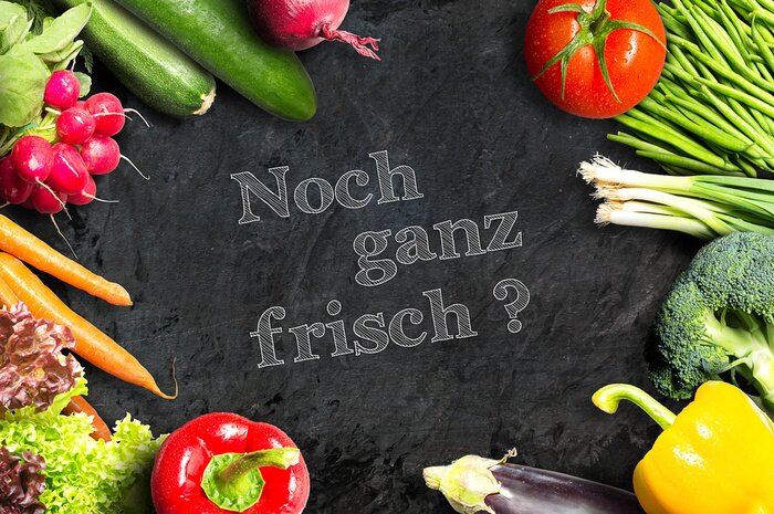 Bild Gemüse-Muster auf schwarzem Hintergrund