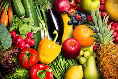 Gemüse-Obst-Hintergrund