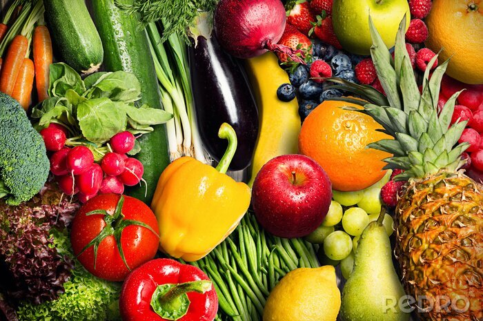 Bild Gemüse-Obst-Hintergrund